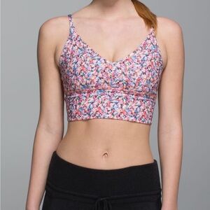✨SOLD✨ Lululemon Pink and Blue Sports Bra with Floral Print